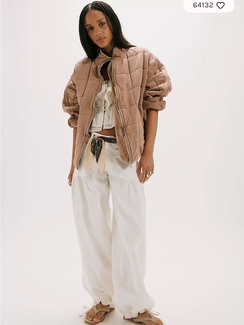 Free People Dolman Quilted Knit Jacket